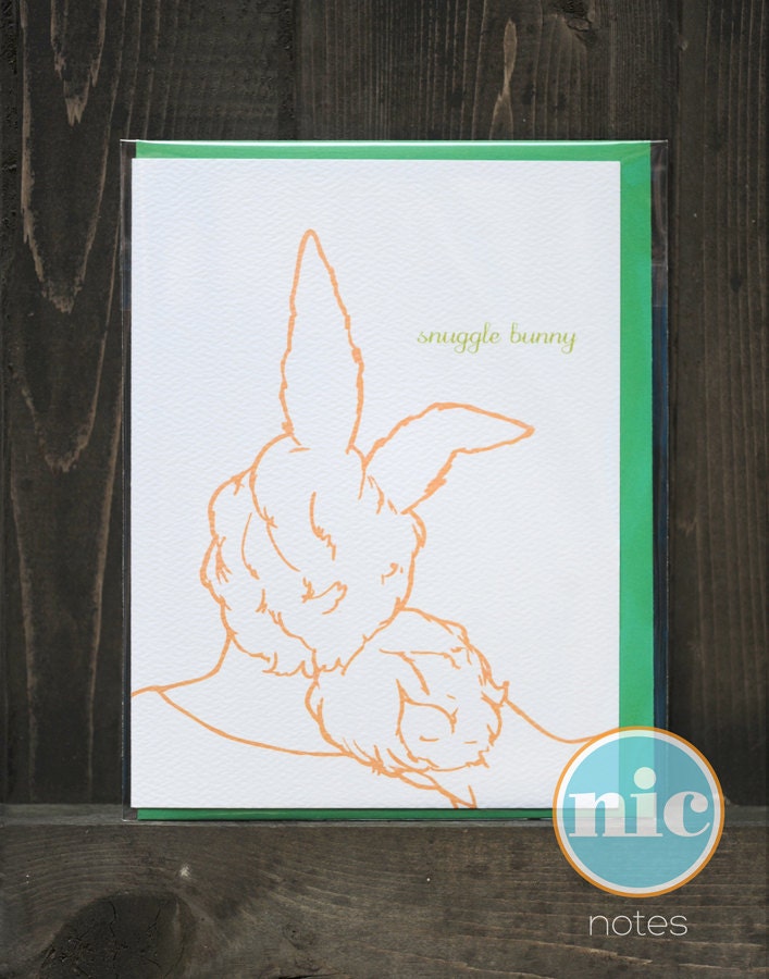 Snuggle Bunny - Love Card