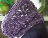 Beautifully Soft Lace Cowl Crocheted in Wool Linen Blend