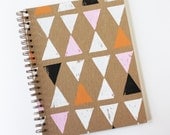 triangle notebook no. 1 ... white, pink, orange, and black on kraft