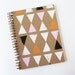 triangle notebook no. 1 ... white, pink, orange, and black on kraft