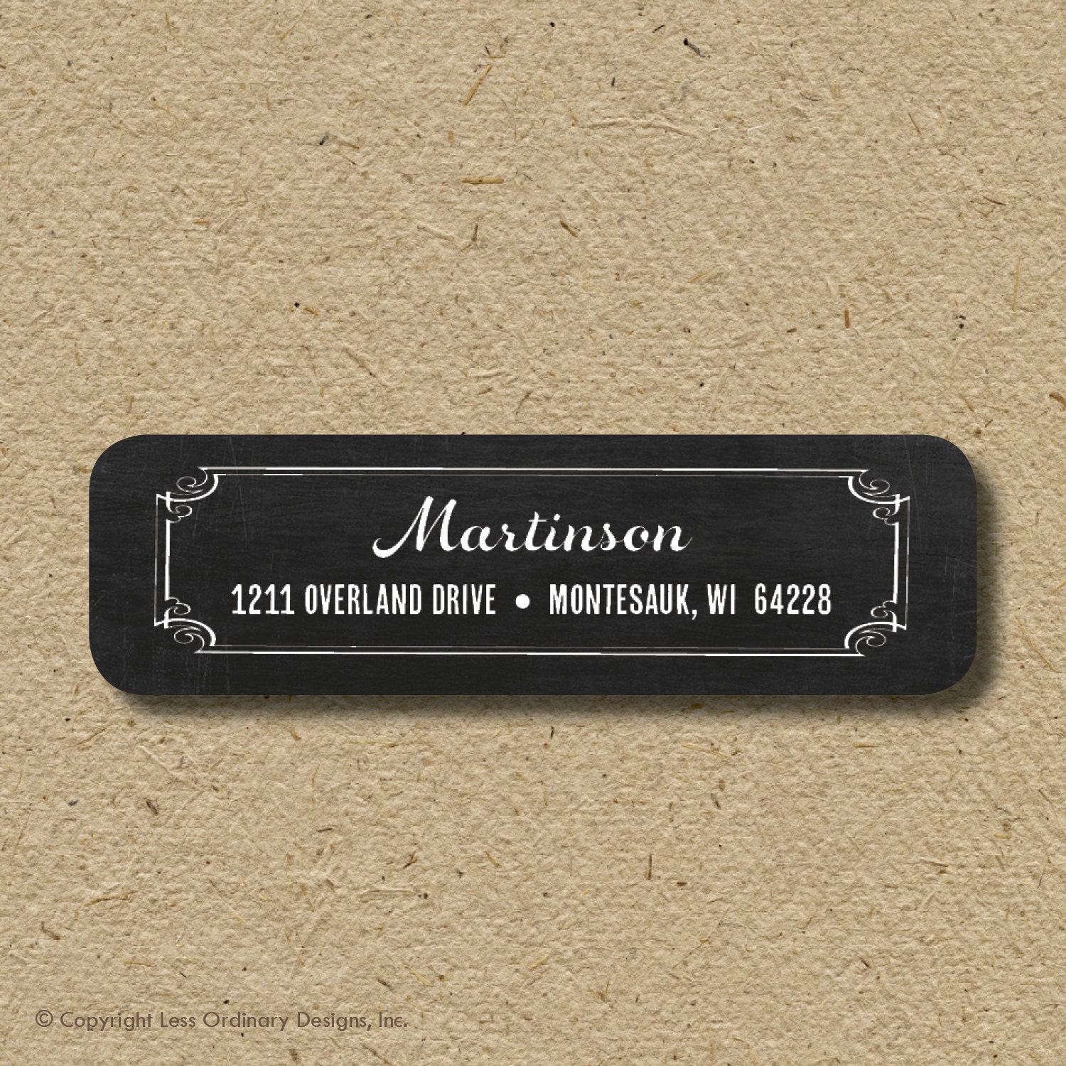 Wedding return address labels, self-adhesive - chalkboard-style