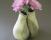 Simple White and Gray Vase Set, Unique wedding, engagement or anniversary gift, "Together"