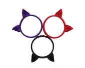 Purple Cat ring, Cat Ears Ring, animal ring, fashion cool ring, cute kawaii ring, Neko ears, for the feline girlfriend, for the cat woman