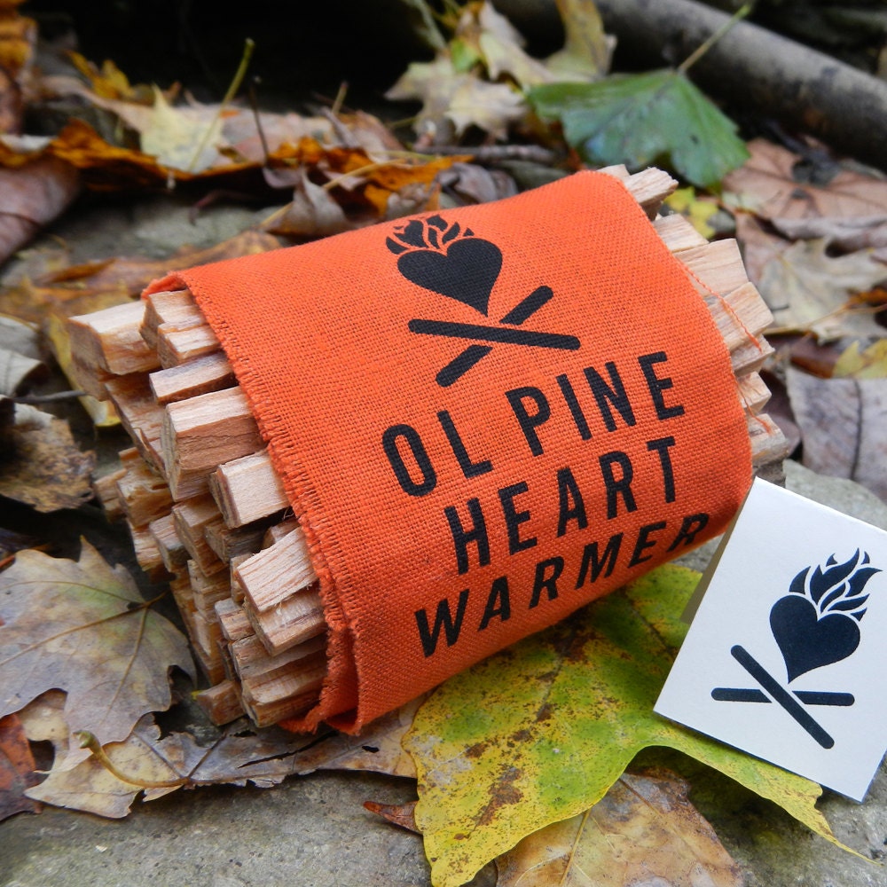 Outdoor Sportsman Fatwood Natural Fire Starter Ol Pine Heart Warmer for Camping or Fireplace Perfect Stocking Stuffer for Him