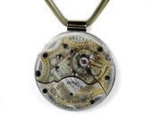 Steampunk Jewelry Necklace Vintage Gold Silver SETH THOMAS Guilloche Etched Pocket Watch GORGEOUS - Steampunk Jewelry by edmdesigns