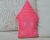 CLEARANCE SALE Pink house pillow ... medium number 15