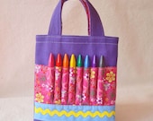 ARTOTE MINI Coloring Bag Crayon Bag Crayon Tote Art Tote Activity in Peace & Grooviness