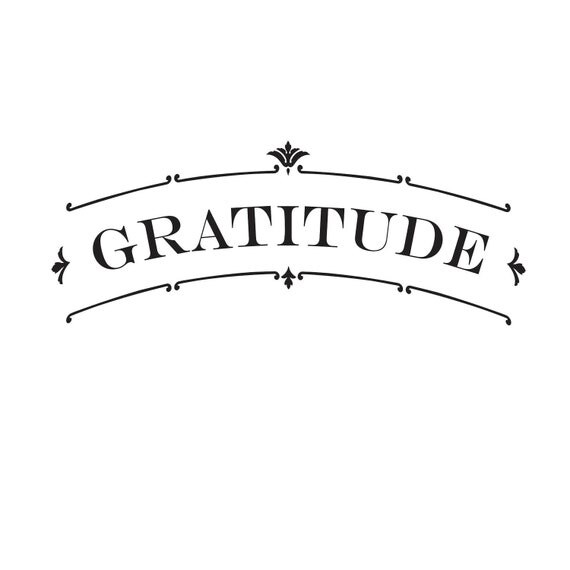 Wall Words Quote Gratitude Wall Decal by ChuckEByrdWallDecals