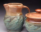 Sugar and Creamer - with Etched Design
