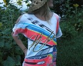 NASCAR Jeff Gordon Shirt / Mini Dress with Shoulder Cut Outs