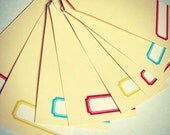 FREE US SHIPPING Embellished Journaling Tags with Labels 4 3/4 x 2 3/8