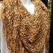 Hand Knit Shawl Scarf versatile hand knit gift summer spring or fall Harvest Gold