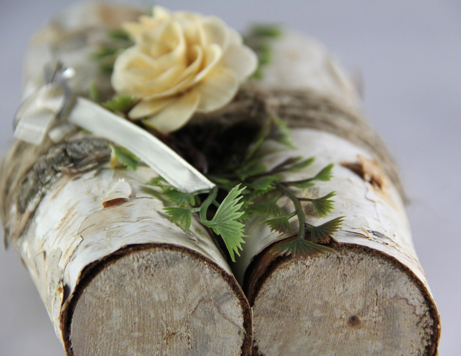 Birch Bark Ring Bearer Pillow FREE SHIPPING