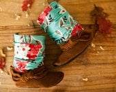 Ruched Hayride Boots baby and toddler suede floral slouch boots Soft Sole