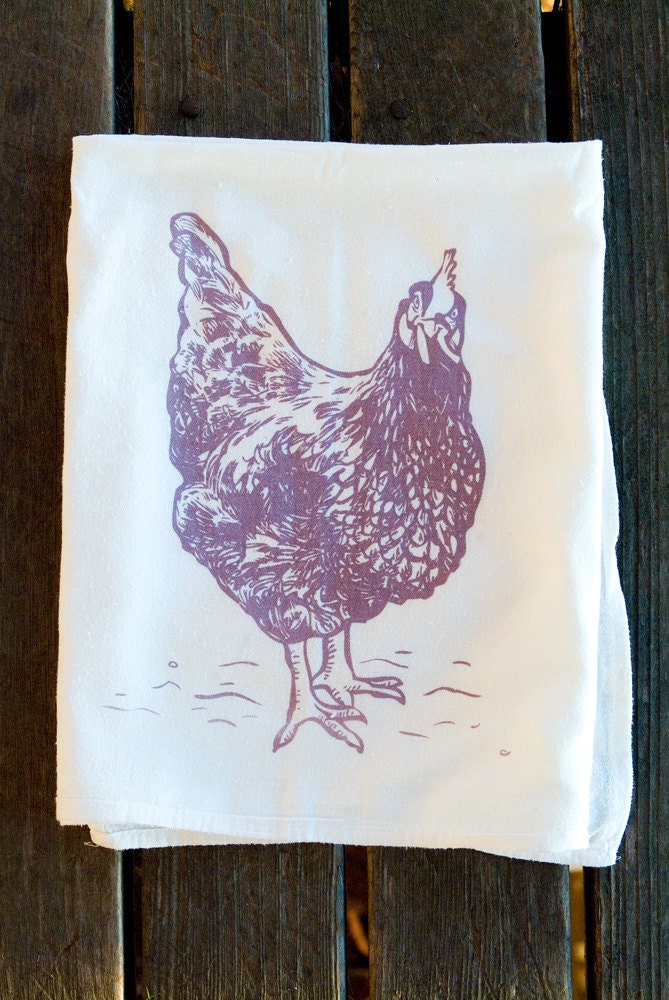 Rustic Chicken Kitchen Towel