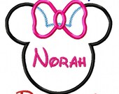 Custom Minnie applique birthday vacation big sister just for fun