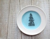 Hike SIgn // Pine Tree // Outdoor Decor // Blue Vintage Sign // Woodland Decor // Forest Tree // Lake Cabin Decor