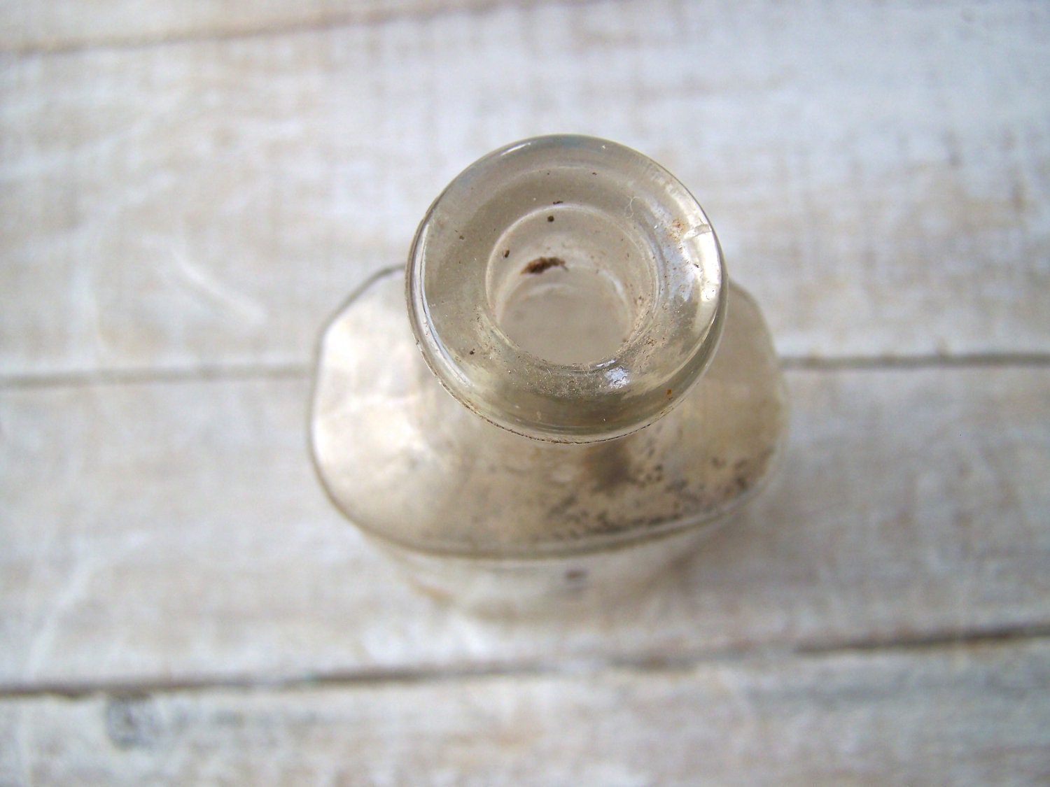 Industrial Home Decor // Vintage Number //  Mini Apothecary Bottle // Vintage Bottle Decor // Shabby Chic Glass Vase // Cottage Home Decor