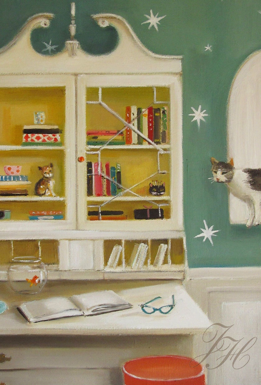 Cat Burglar- Canvas Reproduction Print