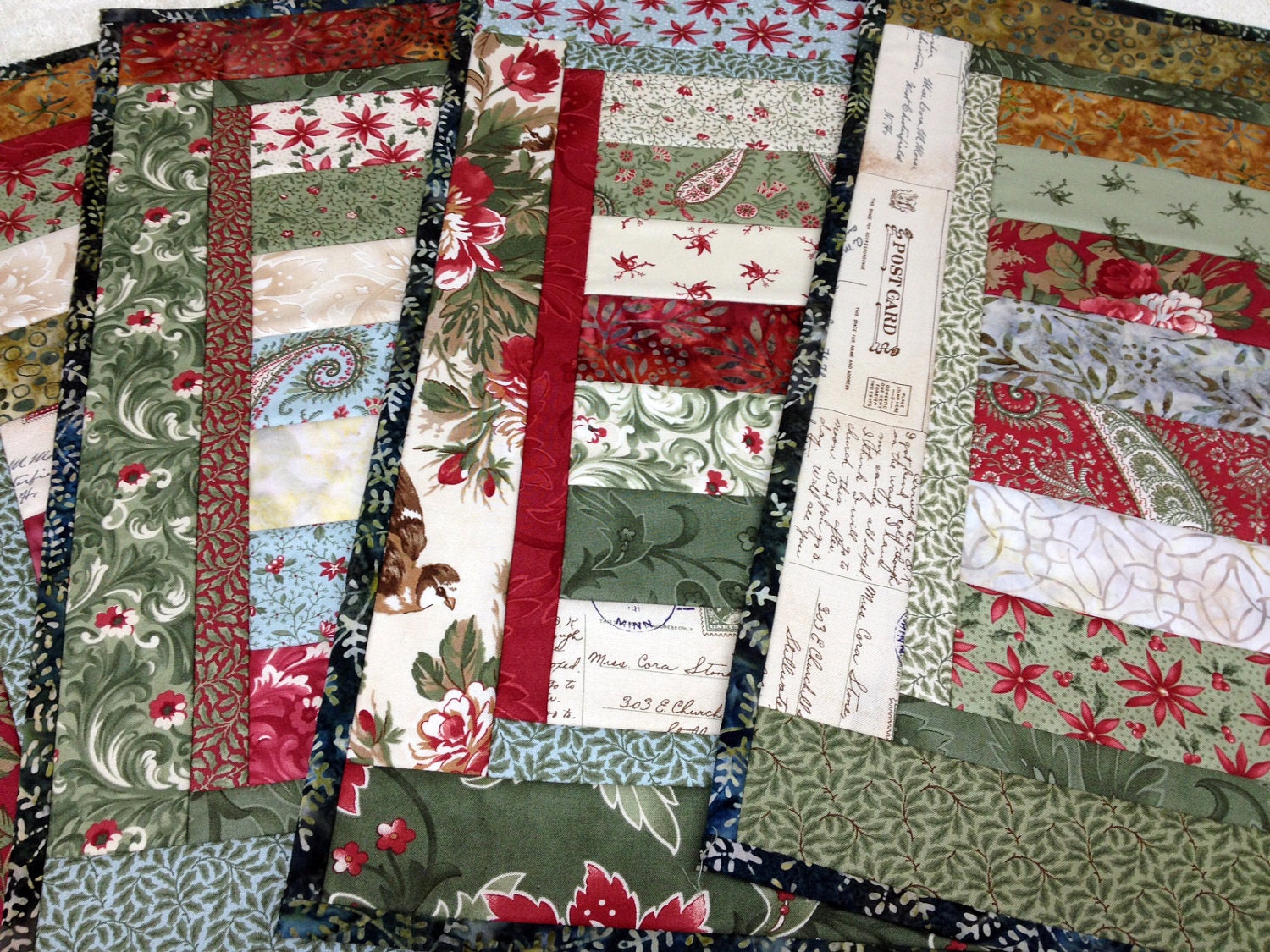 Quilted Christmas Placemats - Set of 4