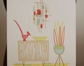 Mid-Century II Limited Edition Letterpress Print