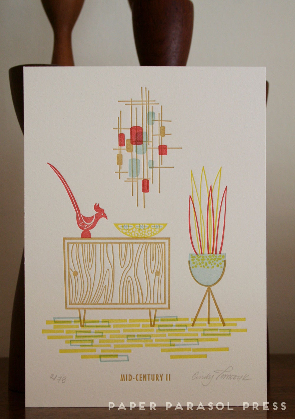 Mid-Century II Limited Edition Letterpress Print