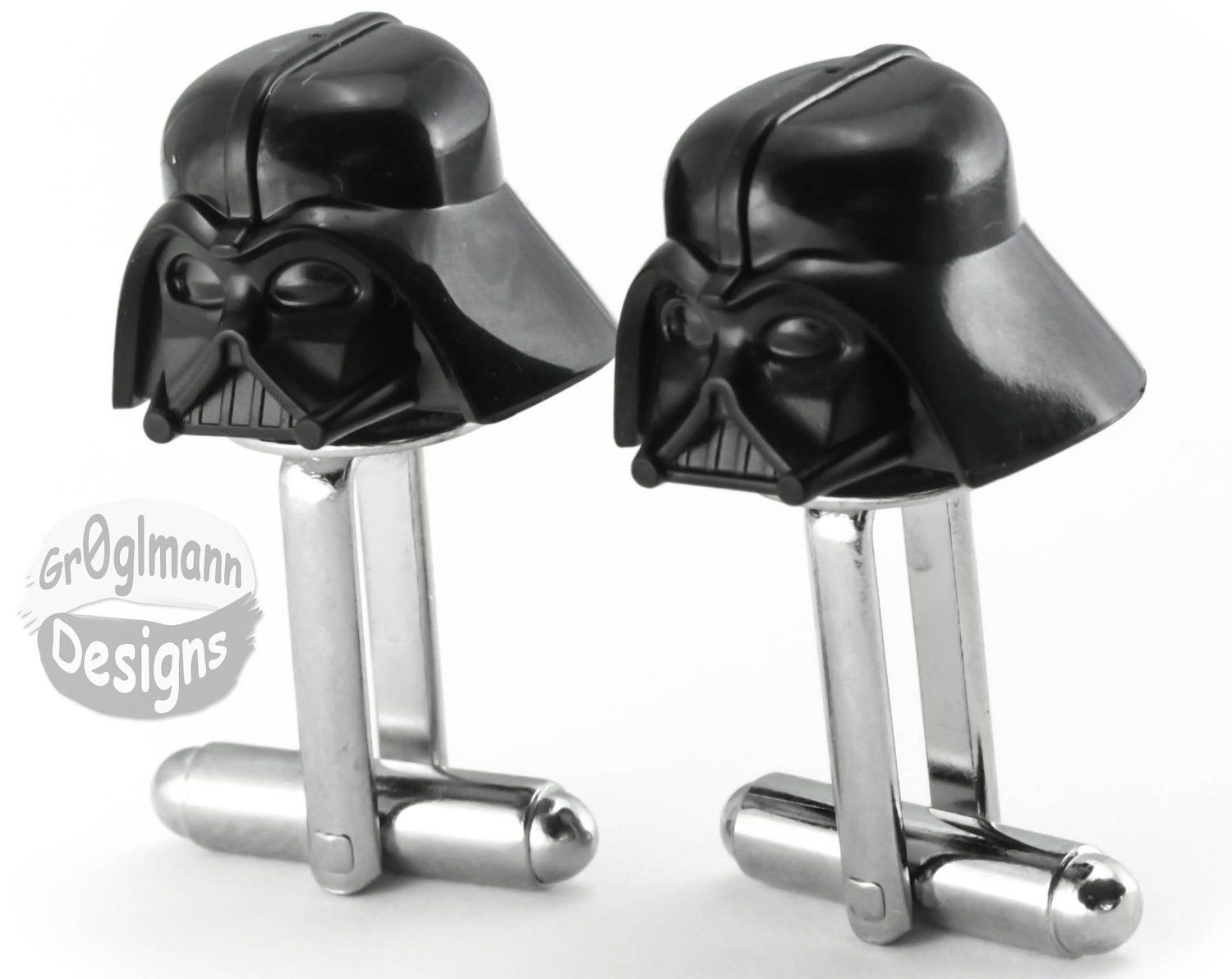 Star Wars Darth Vader Helmet Cufflinks :) made with LEGO bricks