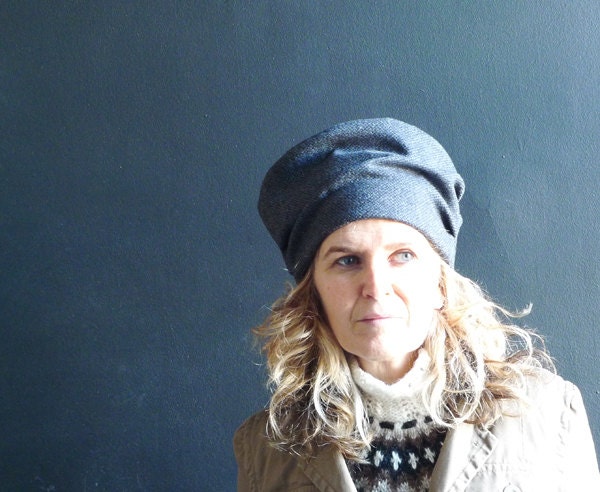 Dark Grey Tweed Wool Hat