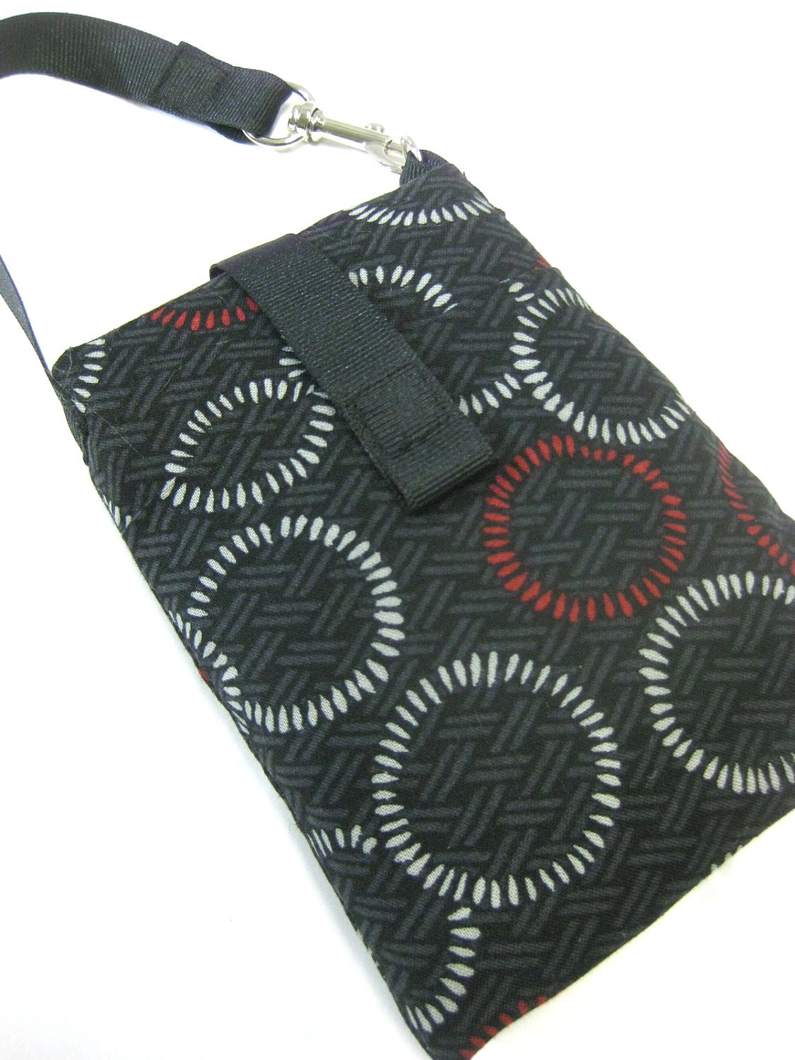 Padded iPhone 4S 4 5 Smart Phone Sleeve Mini Pouch Japanese KIMONO print cotton TESAGE by Yukiko Sato New York