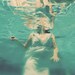 Underwater Photograph,  Dive, 8x8 Print, Woman Swimming Print, Teal Blue, Turquoise,  Female Figure