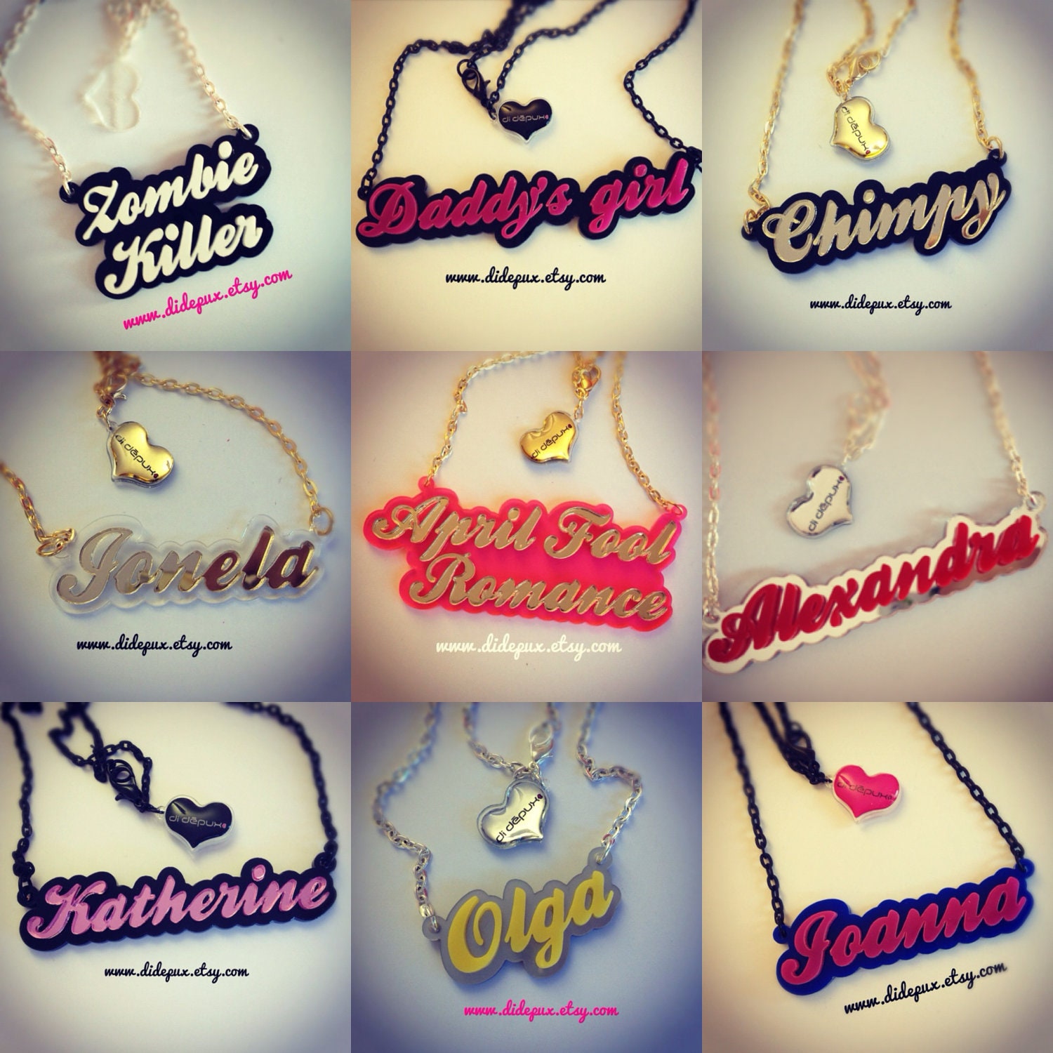 CLASSIC name necklace laser cut