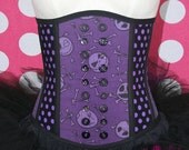 Nightmare Before Christmas Purple & Black Jack Skellington Underbust Corset Cincher 24" Waist