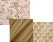 Custom Blush Angel/Central Park Toile Luxury Posh Baby Nursery 4-Piece Complete Designer Crib Bedding Set