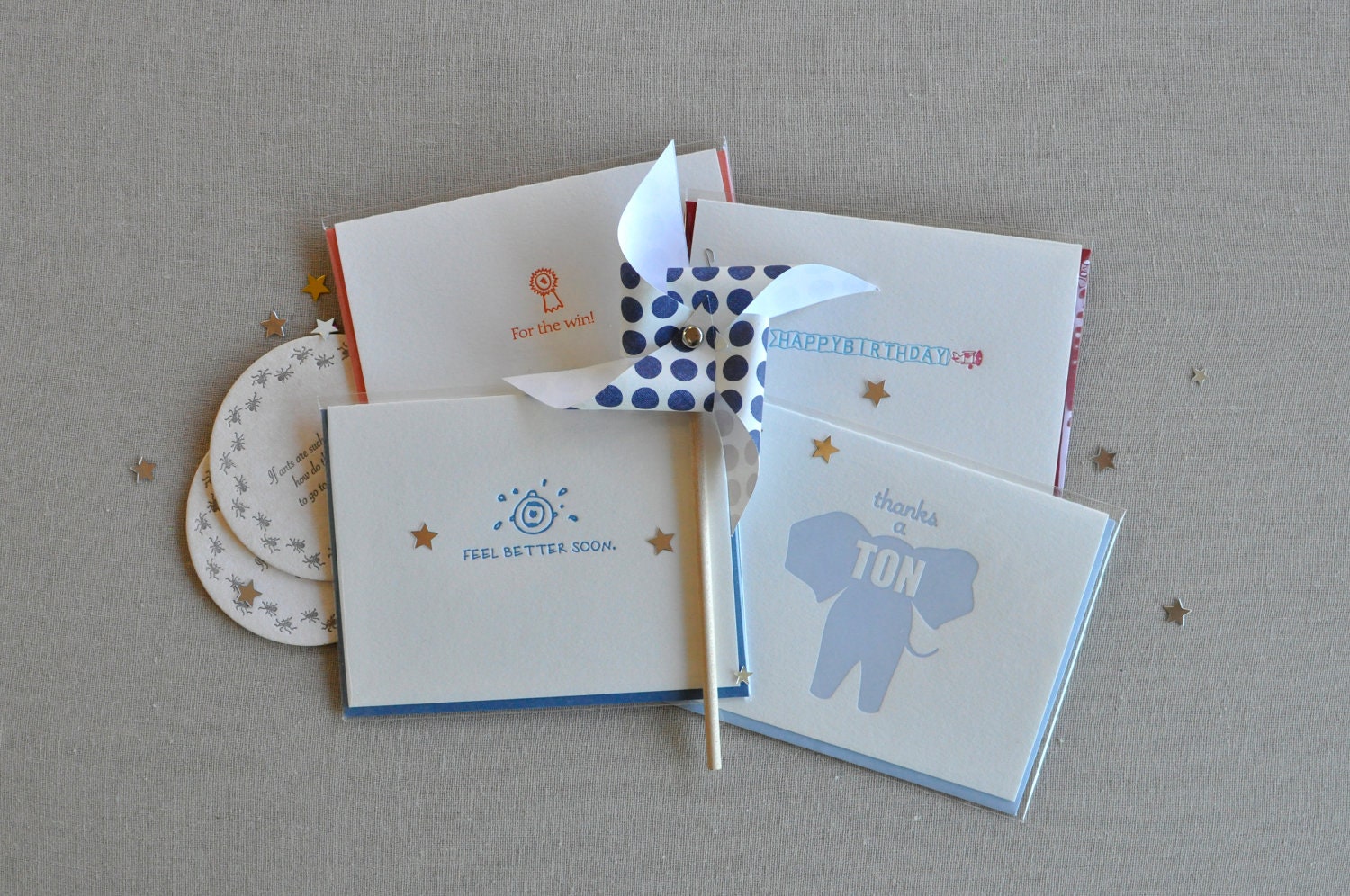 Letterpress Card Subscription for a whole YEAR - Custom by Paperwheel