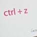 Letterpress 'ctrl z' nerd, I'm Sorry single card with matching envelope
