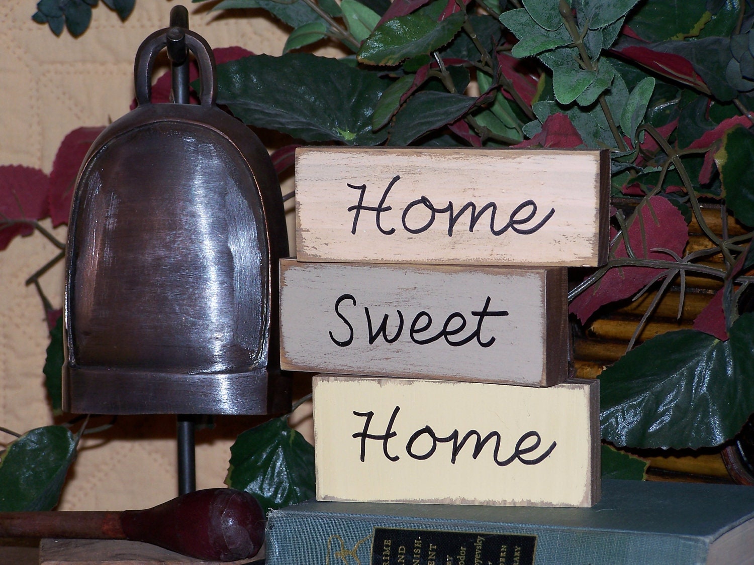 Home Decor, Wood Blocks, Home Sweet Home, Rustic Country Cottage Chic, Primitive Farmhouse, Bowl Fillers, Shelf Sitter, Color Choice