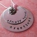 Handstamped Blog or Business Name Necklace (2 Disc Stacker)