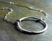 Silver Circle Pendant Rustic - Summerlight