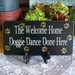 Wood Wall Sign Welcome Home Doggie Dance Painted Pet Plaque