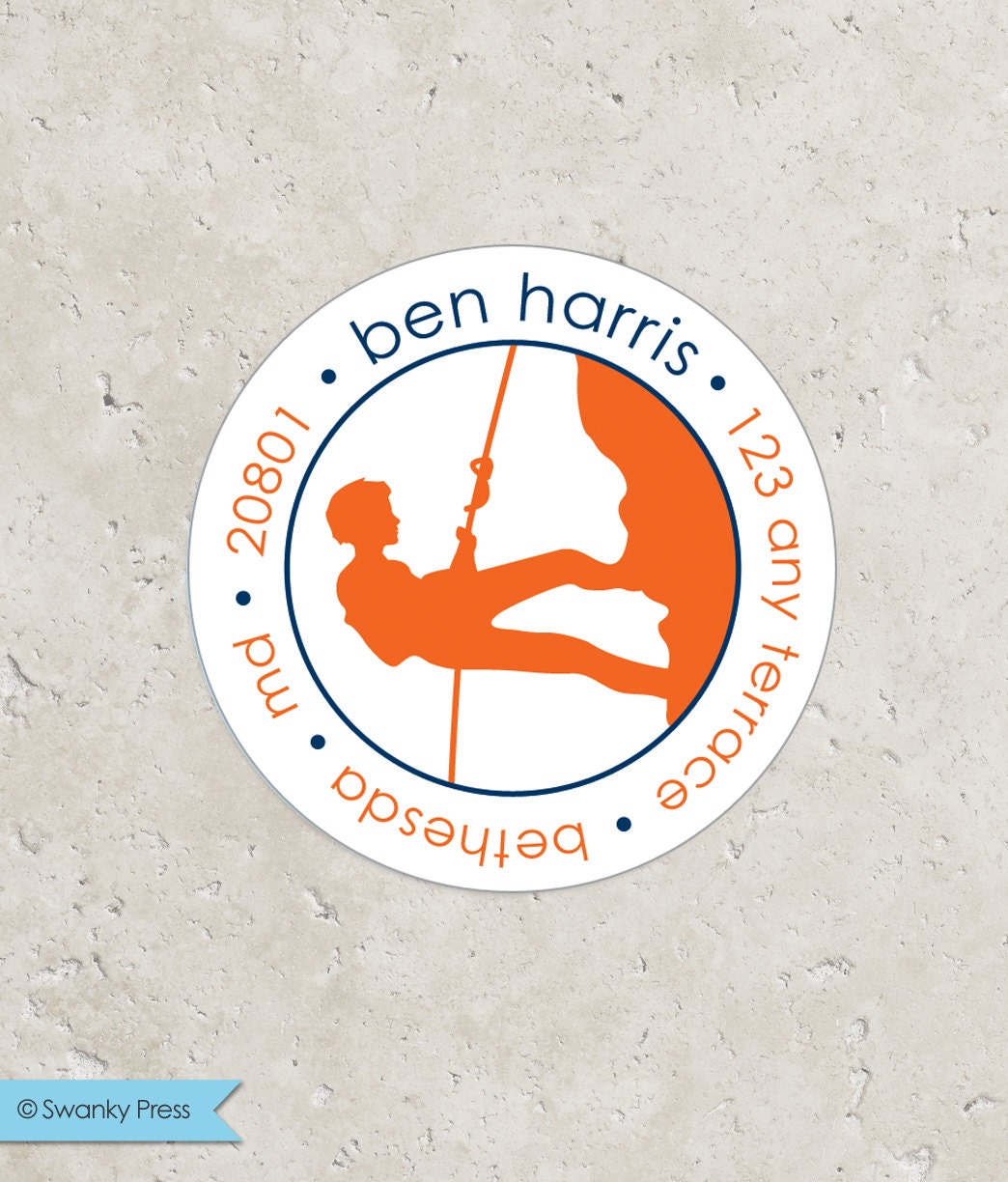Return Address Stickers or Favor Stickers . Rock Climbing Il_170x135