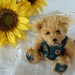 Artist Miniature OOAK Teddy Bear, 5" Sonny, by Custom Teddys