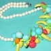 Vintage MOD Plastic Fruit Salad Necklace