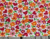 vintage 60s 70s fabric - crazy daisy - seersucker plisse fabric - 2 yards