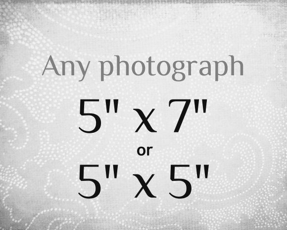 5x5 or 5x7  Any Photography Print