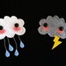 Cloud Brooch - You Choose Rain Cloud or Storm Cloud