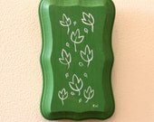 Leaves - Sketch Painting - Original Wall Art Acrylic on Wood