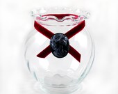 Deadly Cameo Vase - Dark Decor - Recycled Glass - Unique Gifts
