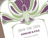 Art Nouveau Tree of Love Save The Date Cards - Art Deco Nature Wedding Invitations - SAMPLE