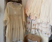 Custom Order for Tracey  Silk Organza Baby Doll Dress and Slip