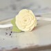 Tiny Felt Flower Headband . Sunny Smiles . Elastic Headband With Wool Blend Felt Flower In Cream